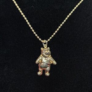 Winnie the Pooh Disney Gold Tone Pendant Necklace
